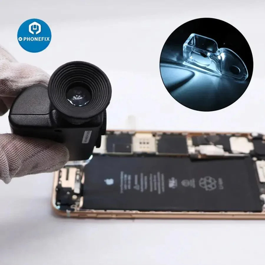 Microscope de poche portable PHONEFIX mini avec grossissement 60x-240x, loupe de soudage pour inspections électroniques détaillées.