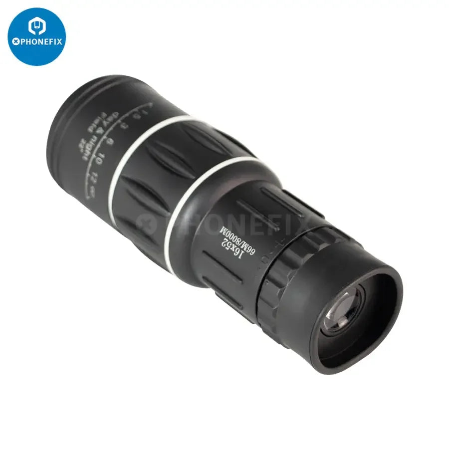 影峰 16尺 16X52 Dual Focus Zoom Monocular Telescope 66M 8000M HD Scope