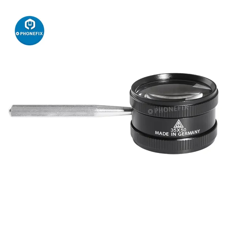 PHONEFIX 35X zinc alloy portable loupe magnifier for reading and phone repair, compact soldering magnifying glass.