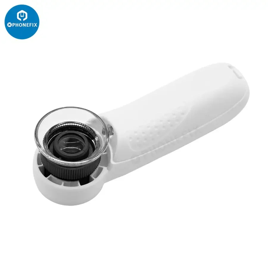PHONEFIX 45x jewelry loupe magnifying glass with 2 LED lights, ideal for detailed jewelry inspection and soldering work.