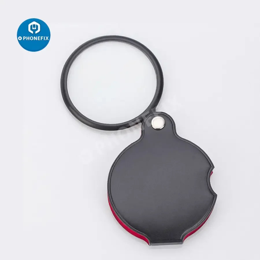 Phonefix 8x multi-function portable soldering magnifying glass, pocket-sized jewelry loupe for detailed inspection.