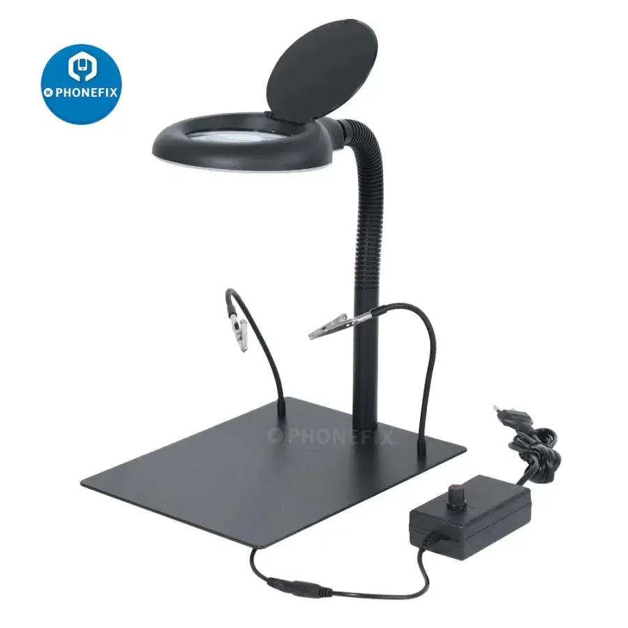 PhoneFix desktop 18W magnifier light with 40 LED lamp, ideal for PCB illuminating and repairing with soldering magnifying glass.