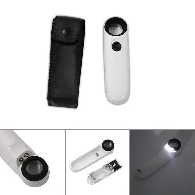 40x handheld jeweler magnifying glass for chip and PCB inspection, ideal soldering tool by PHONEFIX.