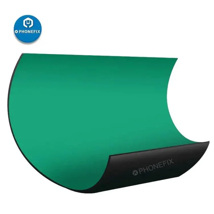 PhoneFix anti-static soldering repair mat with ground wire and ESD wrist strap, 47cm by 23cm for electronics soldering and repair.