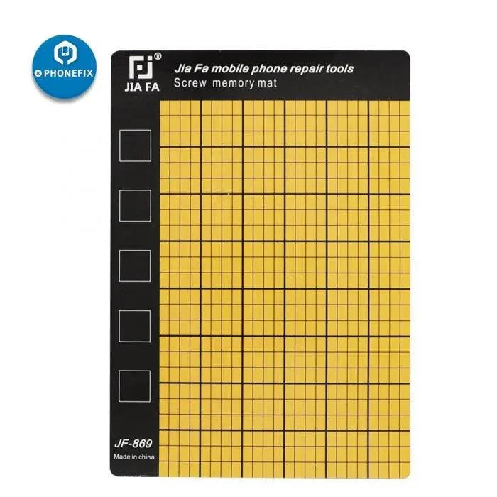 PHONEFIX magnetic soldering project mat with small electronics parts and screw prevent pad for organized workspace.