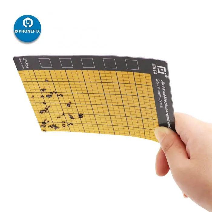 PHONEFIX magnetic soldering project mat for small electronics parts, screws, and preventing pad with a 9x14.5mm size.
