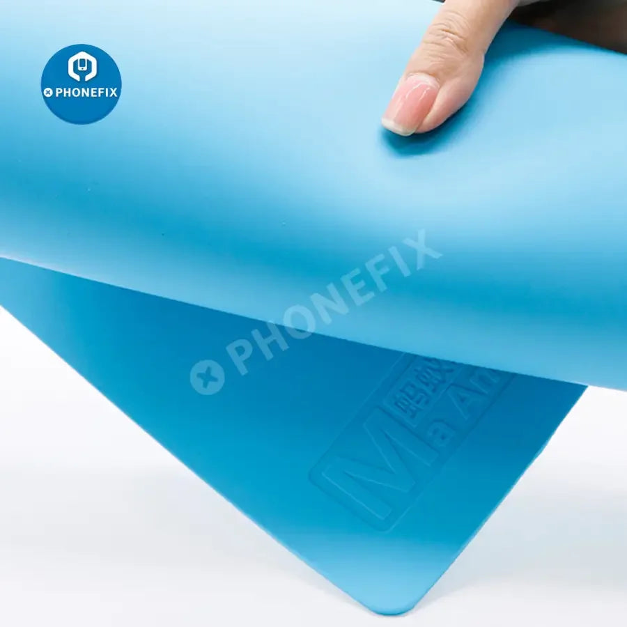 Blue MaAnt G1 maintenance silicone soldering mat from PHONEFIX, designed for phone soldering and working platform use.