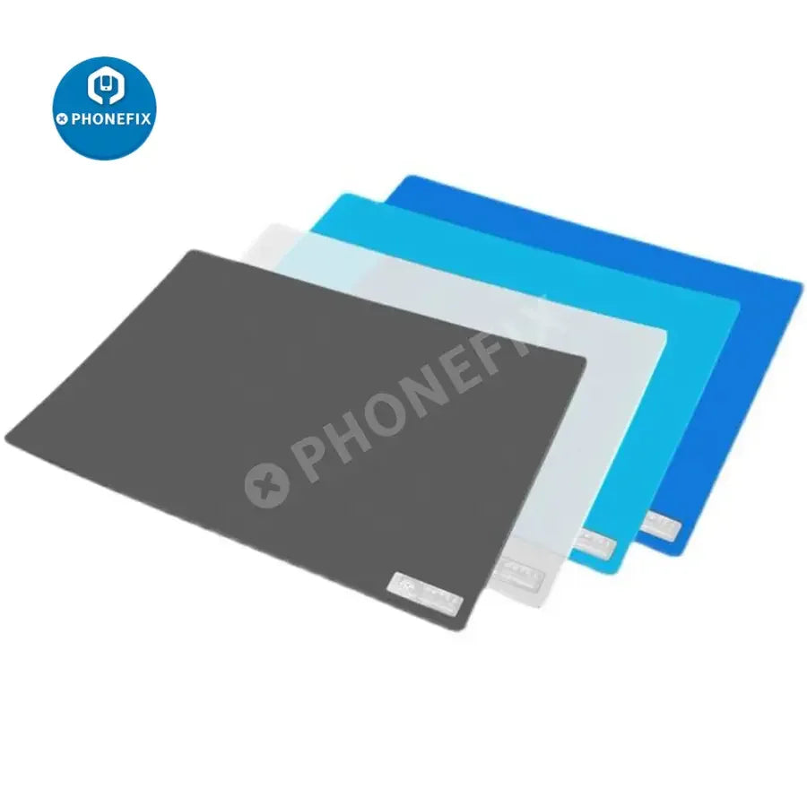 Large high-temperature resistant silicone soldering mat from PHONEFIX, ideal for electronics repair and heat protection.