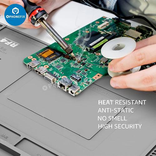 PhoneFix heat-resistant insulation pad for mobile phone repair, silicone soldering mat with heat-resistant properties.