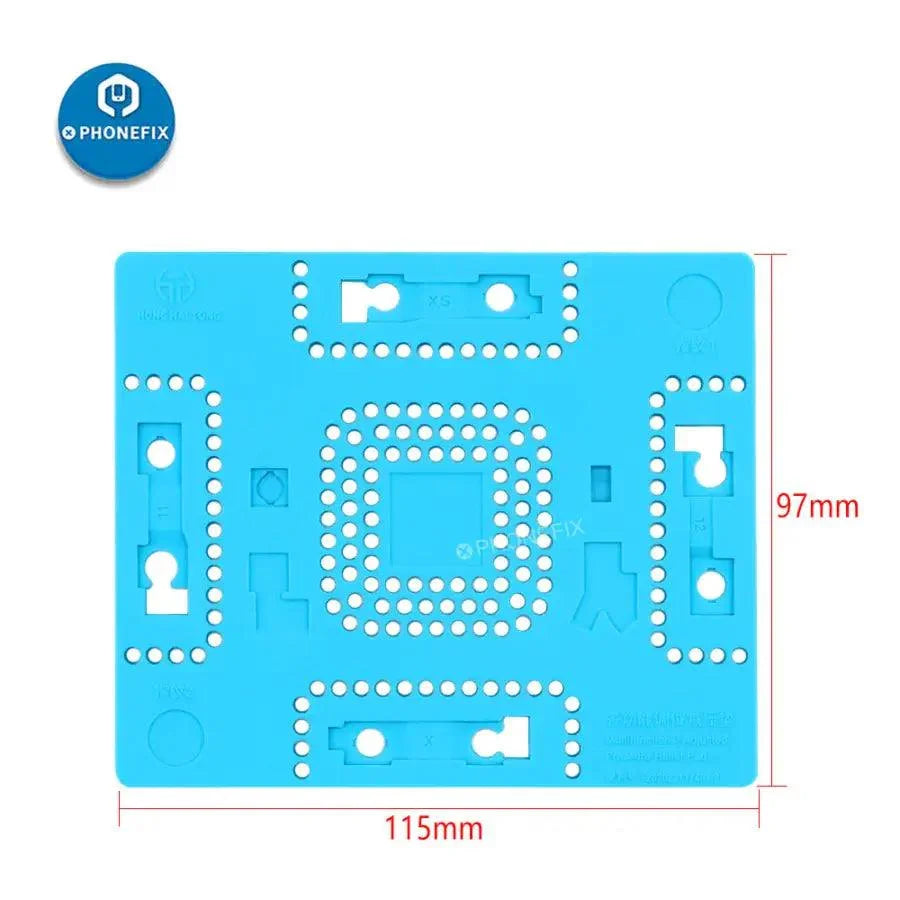 HONG HAI TONG Magic Pad iPhone X-11 fingerprint repair thermal soldering mat by PHONEFIX, heat-resistant silicone repair mat for smartphones