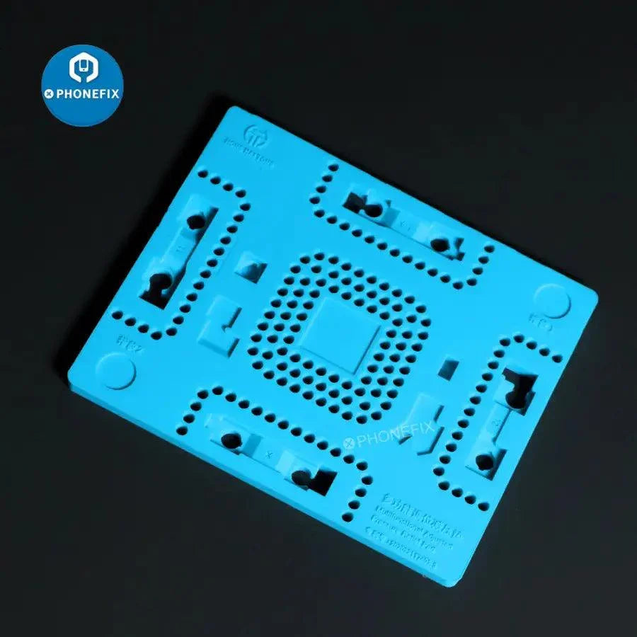 PhoneFix Hong Hai Tong Magic Pad soldering mat for iPhone X-11 fingerprint repair, thermal insulation for electronics work.