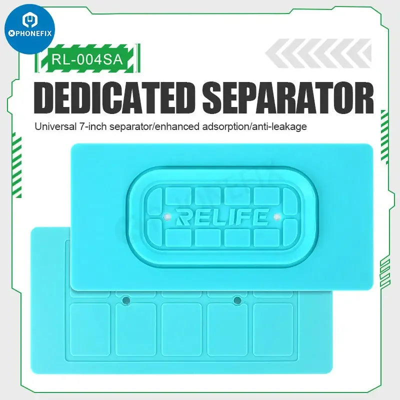 Relife RL-004SA, coussinet en silicone à ventouse universel pour séparateur de 7 pouces utilisé comme tapis de soudure par PHONEFIX, surface en silicone noir.