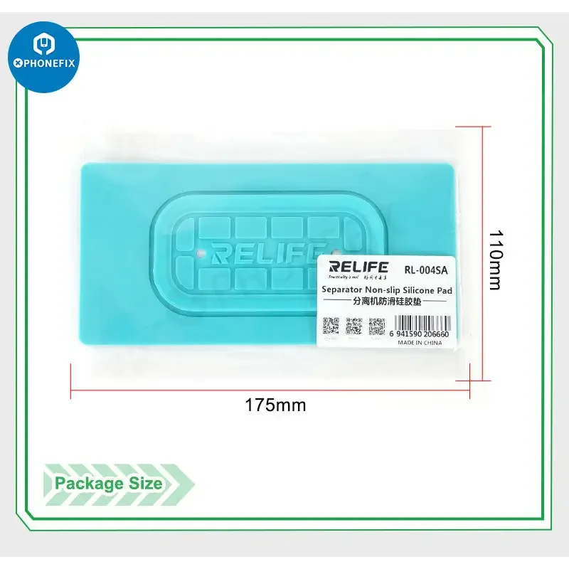 Relife RL-004SA Coussinet universel en silicone à ventouse pour séparateur de 7 pouces, utilisé comme tapis de soudure pour les réparations électroniques.