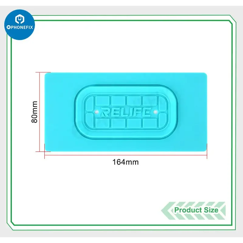 Relife RL-004SA Coussinet universel en silicone à ventouse pour séparateur de 7 pouces, utilisé comme tapis de soudure pour les réparations électroniques.