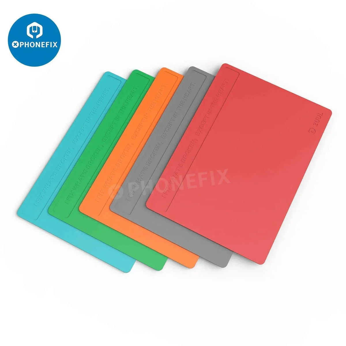 PhoneFix 2UUL heat insulation silicone soldering mat with anti-dust coating, flexible heat-resistant pad for electronics work.