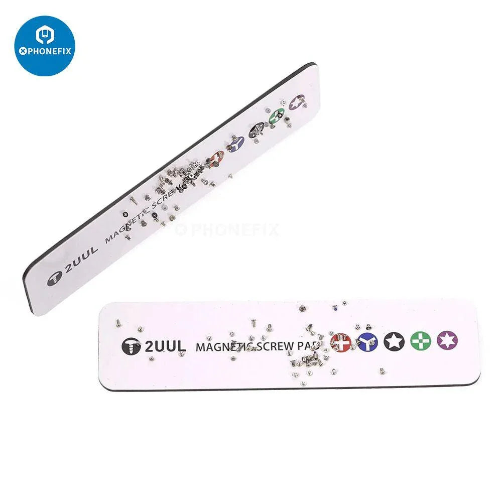 PHONEFIX 2UUL Magnetic Soldering Mat with screw pad for tools and accessories storage, ideal for electronics projects.