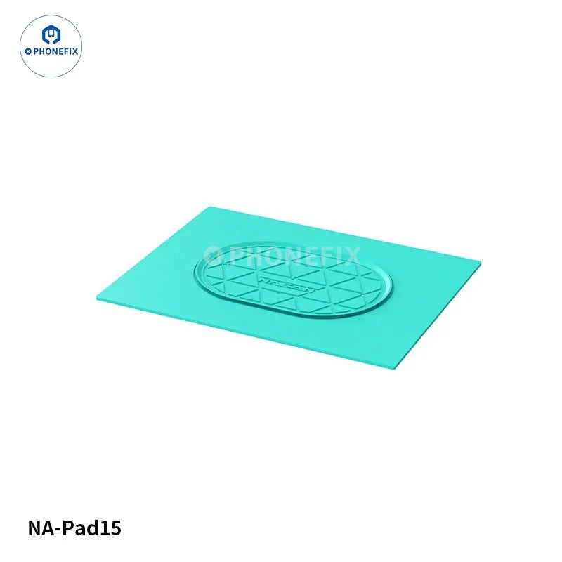 PHONEFIX NASAN NA-Pad8 silicone soldering mat with non-slip LCD screen protector and separate work surface for electronics repair.