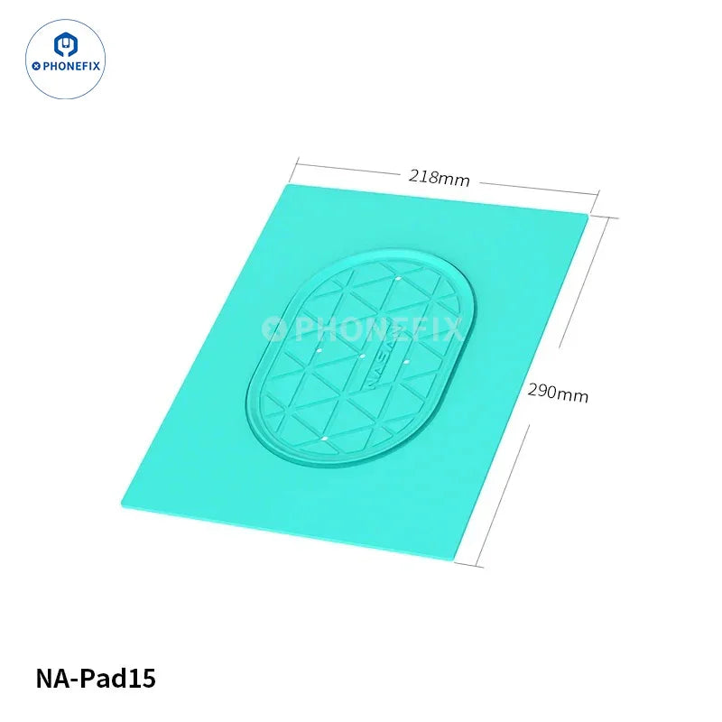 PHONEFIX NASAN NA-Pad8 silicone non-slip LCD screen soldering mat with separate pad for electronics repair work.