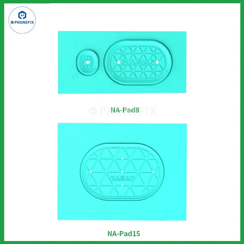 PHONEFIX NASAN NA-Pad8 silicone soldering mat with non-slip LCD screen protection and separate workspace for electronics repair.
