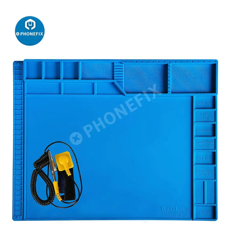 PHONEFIX soldering mat heat insulation silicone pad for welding repair platform, heat-resistant silicone pad for soldering tasks.