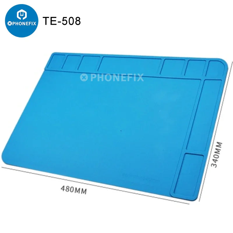 Phonefix soldering mat heat insulation silicone pad for welding and repair, with a flexible, heat-resistant surface.