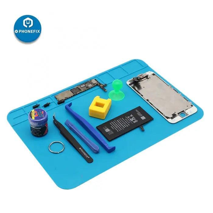 Heat insulation soldering silicone pad from PHONEFIX, designed for phone PCB soldering repair and heat protection.