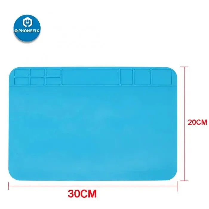 PhoneFix heat insulation soldering silicone pad for phone PCB repair, heat-resistant mat for soldering and electronic repairs.