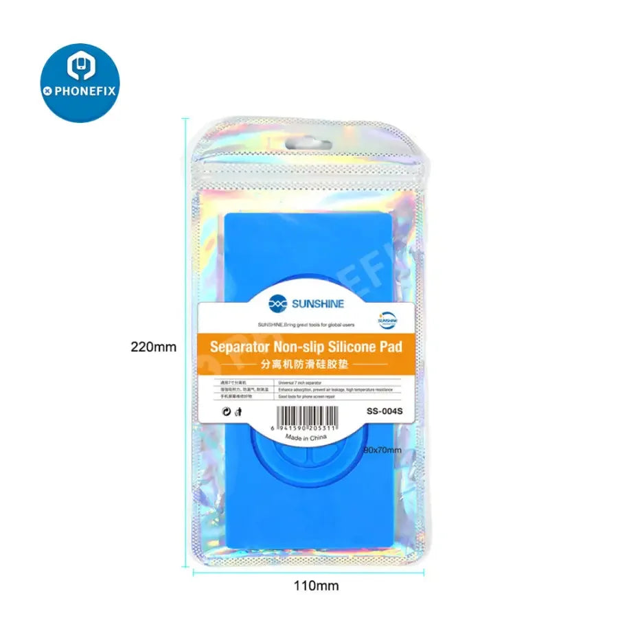PHONEFIX SS-004S Universal Suction Silicone Pad for mobile phone LCD separator, flexible soldering mat with suction cup for repair.