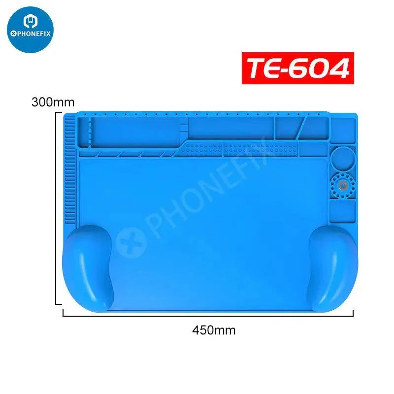 Tapis de réparation de soudure en silicone 3D à isolation thermique PhoneFix avec protection ESD pour les travaux électroniques et les projets de soudure.