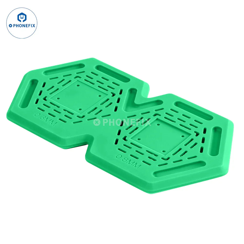 PHONEFIX TE-720 Magnetic Silicone Soldering Mat with IC Tinning Pad in 0.3, 0.4, 0.7, 0.8mm thickness for electronics repair.