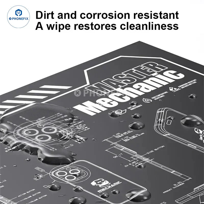 Phonefix V77/V78 heat insulation soldering repair work mat, flexible insulating pad for soldering and electronics repair.