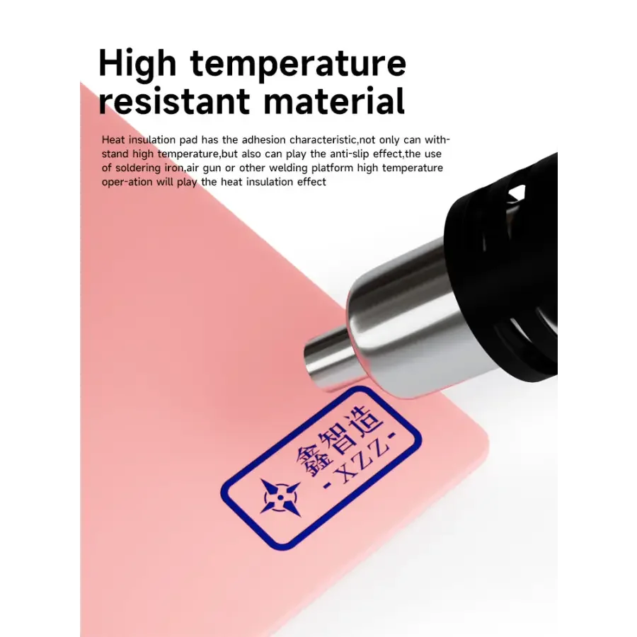 Phonefix XINZHIZAO insulation silicone soldering heat mat with high-temperature resistance and vibrant random colors.