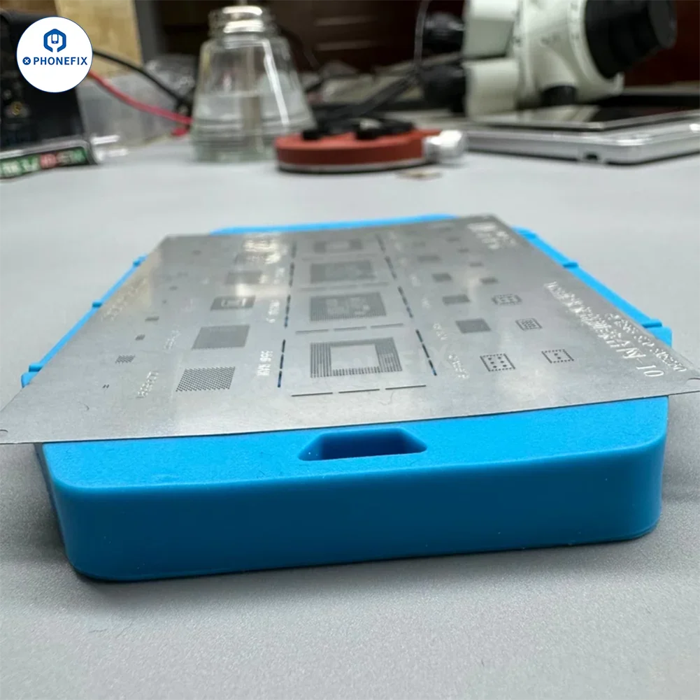 Alfombrilla resistente al calor PhoneFix YCS Tin Planting ARC Pad para soldadura de circuitos integrados BGA, ideal para la reparación y soldadura de componentes electrónicos.