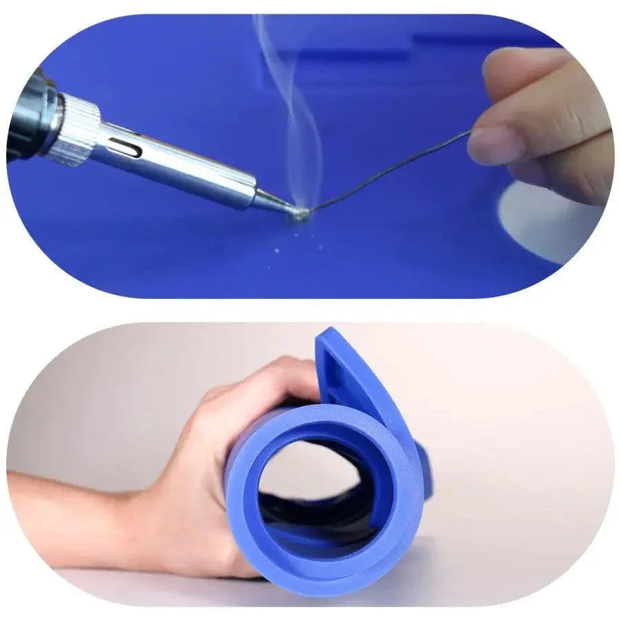 Heat-resistant silicone soldering mat with magnetic heat insulation pad by PHONEFIX, ideal for electronics work and soldering projects.