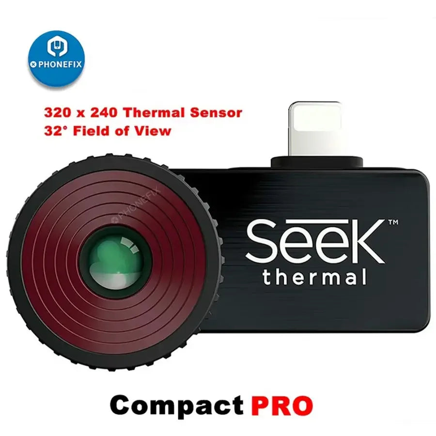 Seek Compact Pro thermal imaging camera for phone PCB repair, providing night vision and thermal detection for precise repairs.