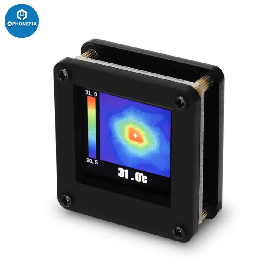 AMG8833 Infrared Thermal Imager Camera by PHONEFIX showing thermal sensor with heat map display on the device