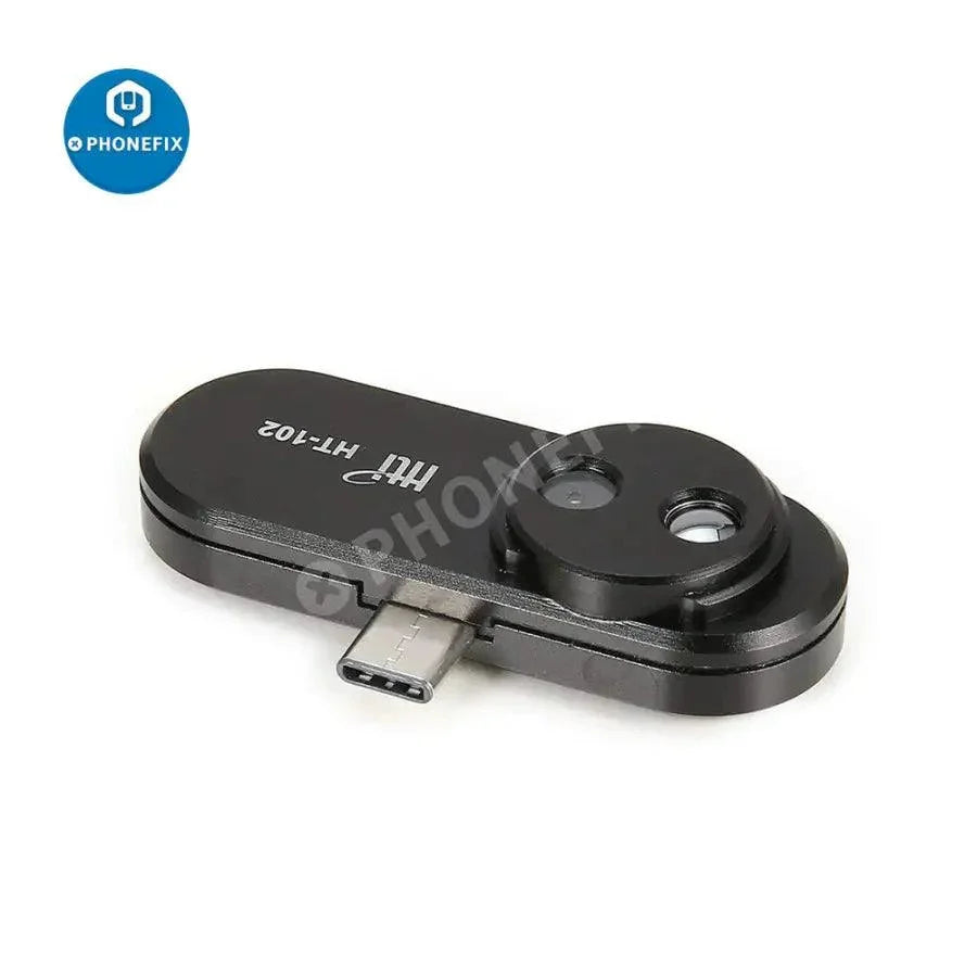 PHONEFIX HT-102 thermal imaging temperature detector for Android Type C, compact thermal imaging camera for temperature measurement.