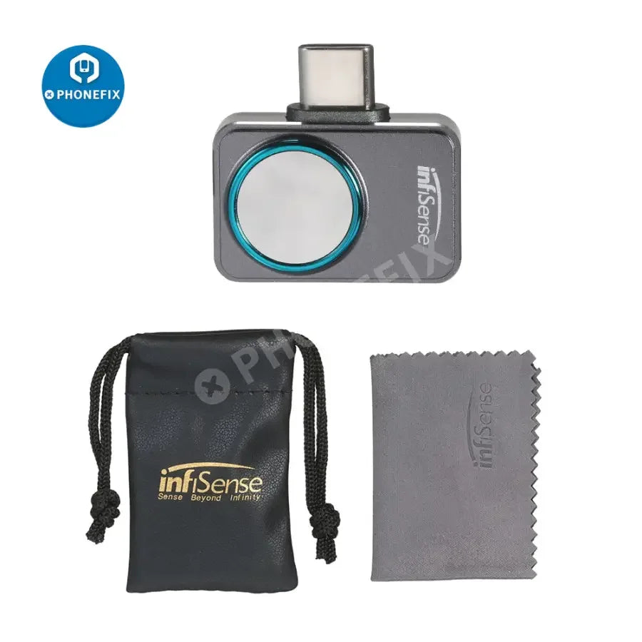 Phonefix Infisense P2 Mini Infrared Thermal Imager for PCB inspection, compact thermal imaging camera with infrared technology.