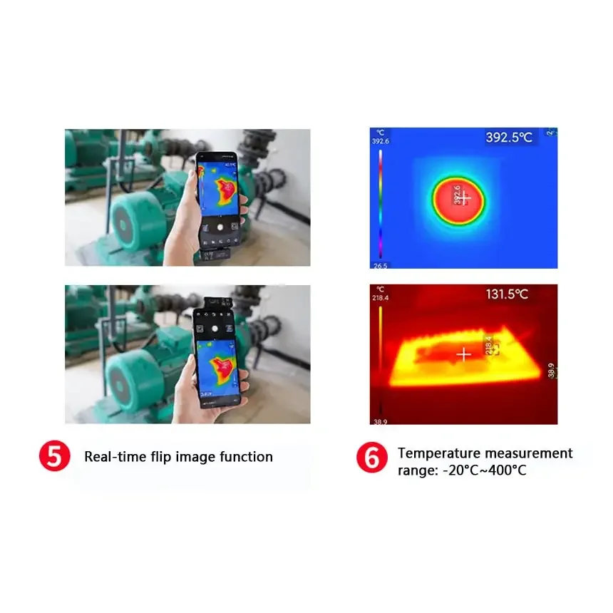 PHONEFIX UTi120 thermal imaging camera for Android phones with Type-C port, infrared infrared camera for thermal imaging.