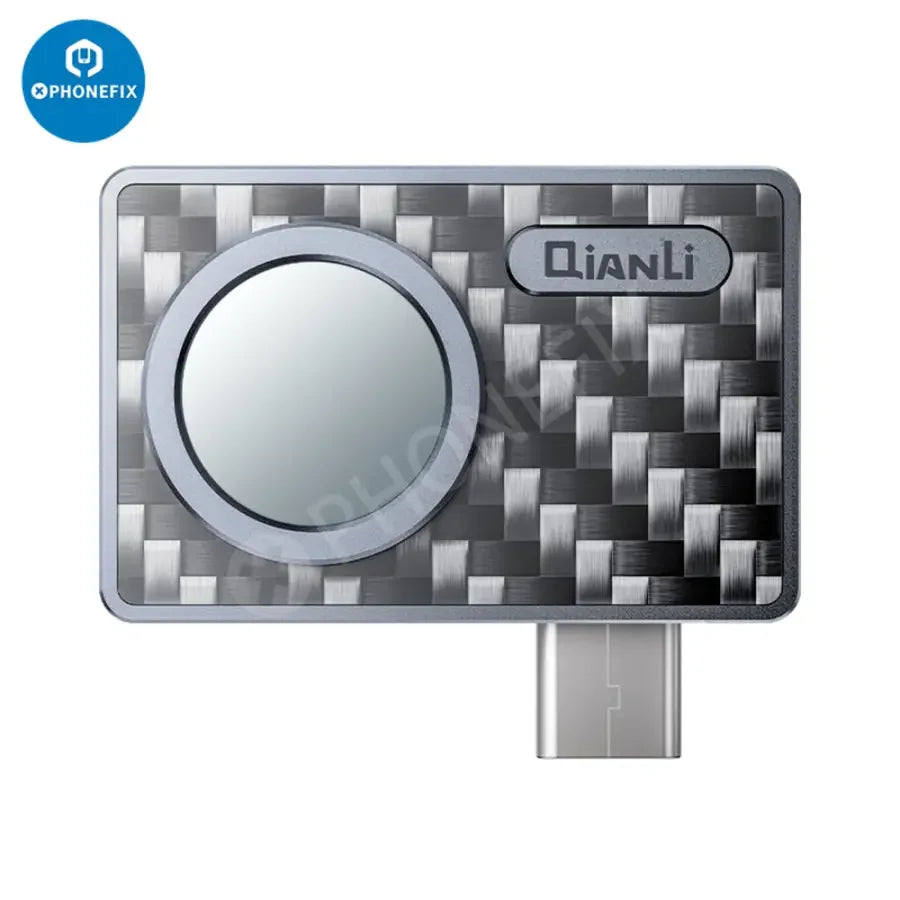 QIANLI Infrared Fire Eye Thermal Camera for motherboard repair, thermal imaging detector by PHONEFIX, showing thermal heat patterns.