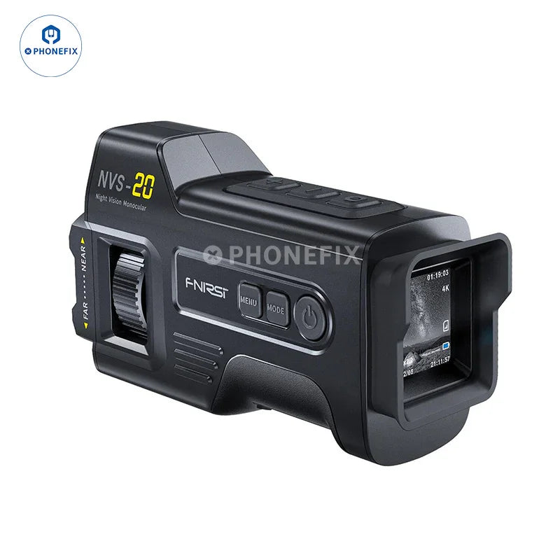 PhoneFix FNIRSI NVS-20 thermal imaging camera with 4K 6X infrared digital zoom for night vision detection and surveillance.