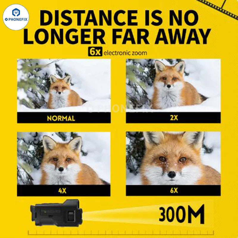 PHONEFIX FNIRSI NVS-20 4K night vision device with infrared digital zoom, thermal imaging camera for enhanced visibility.