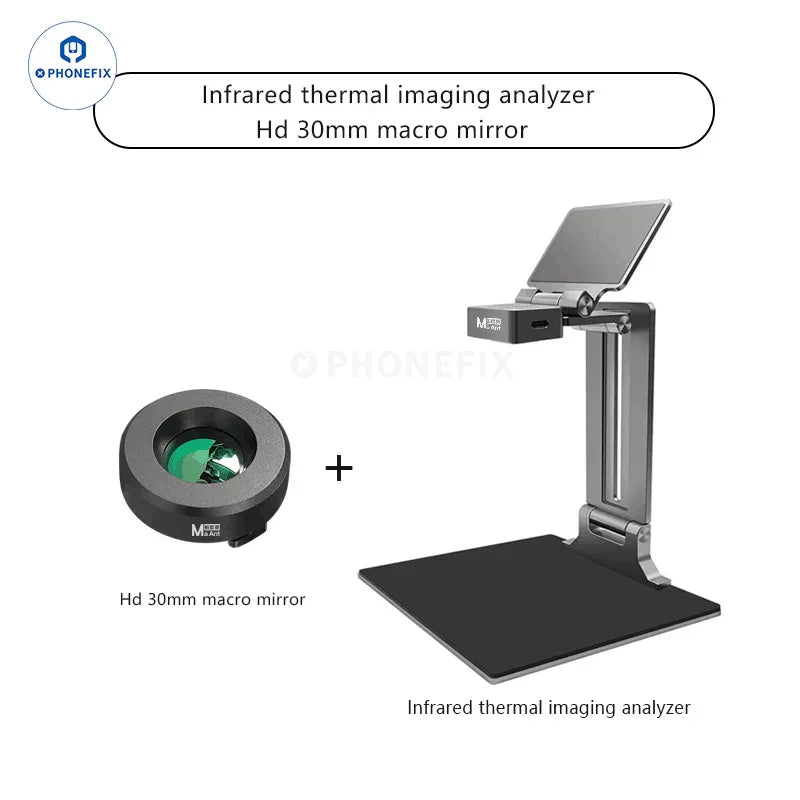 PHONEFIX MaAnt RC-3 RC-4 Hawkeye infrared thermal imaging camera for PCB diagnosis, showing the device with lens and display.