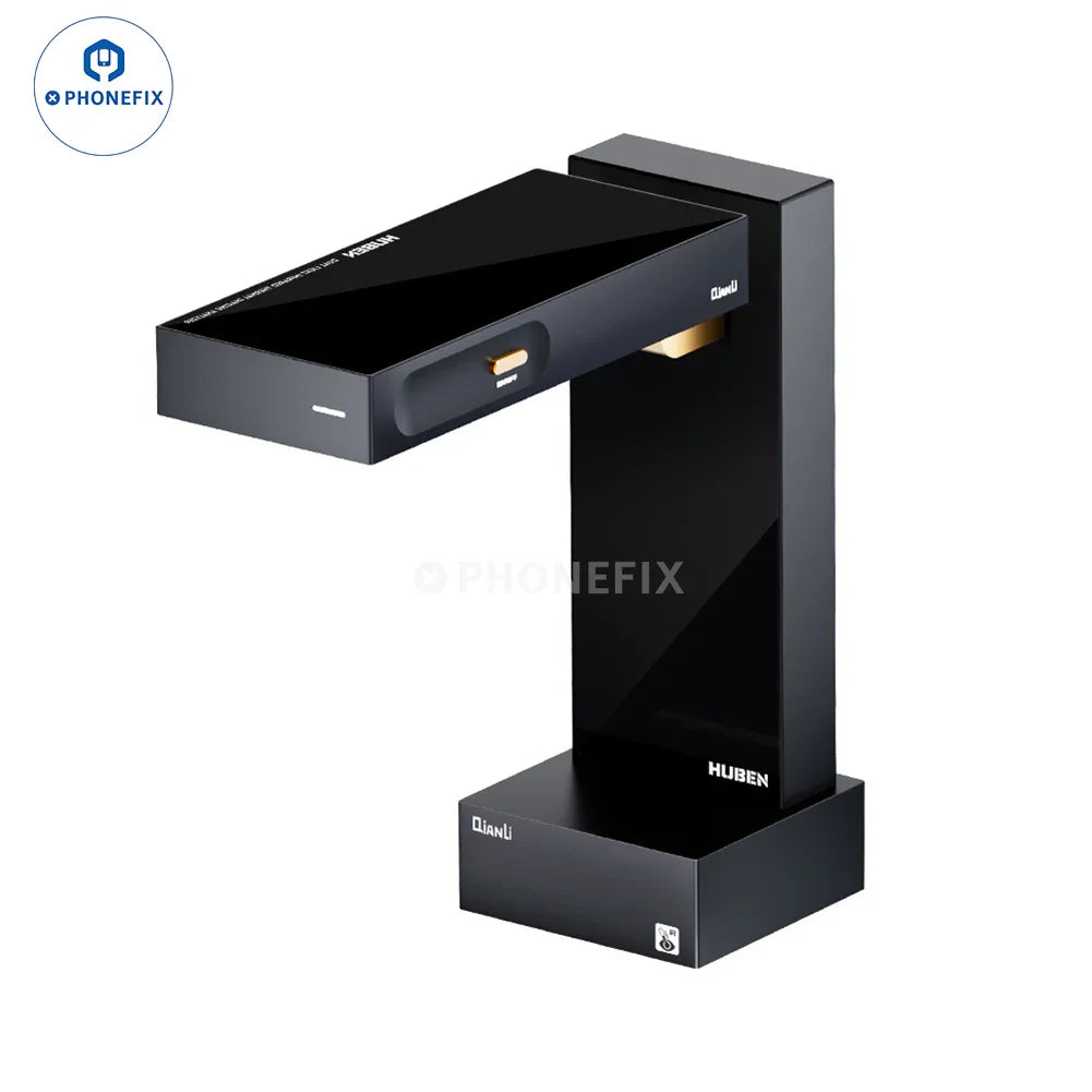 QianLi L256 iStele dual-spectral thermal imaging camera detecting PCB leakage with thermal patterns and colors.