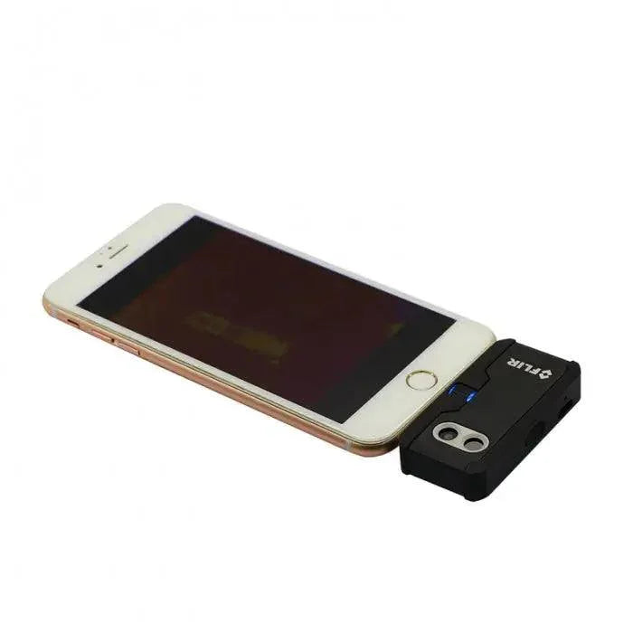 PHONEFIX FLIR ONE PRO thermal imaging camera for PCB board fault diagnosis, showing the compact device with thermal sensors.