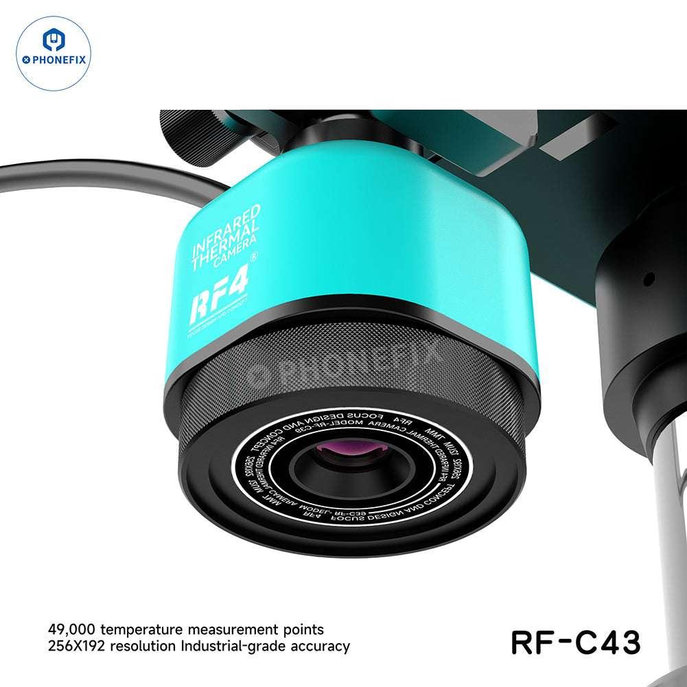 RF4 RF-C43 RF-C43B thermal imaging camera motherboard for fault detection, showing circuit board with thermal sensor and electronic components