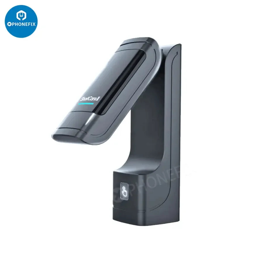 Caméra thermique infrarouge ShortCam II pour le diagnostic et la réparation de circuits imprimés, par PHONEFIX, montrant le balayage thermique et l'objectif de la caméra.