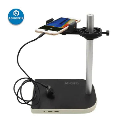 Universal PhoneFix thermal imaging camera stand bracket for Seek Thermal Imager, sturdy fixed holder for smartphones.