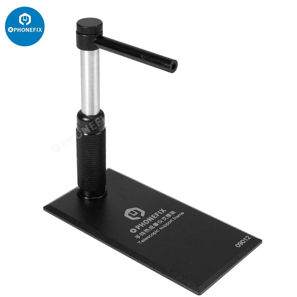 Universal PhoneFix thermal imaging camera stand bracket for Seek Thermal Imager, fixed phone holder for thermal imaging devices.
