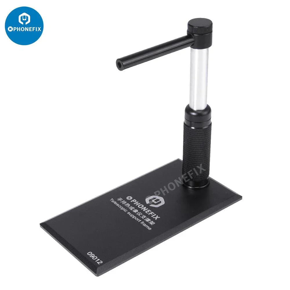 Universal PhoneFix thermal imaging camera holder bracket for Seek Thermal Imager, fixed stand for secure smartphone mounting.